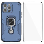 Custodia metallo con supporto e vetro per iPhone 15 Pro Max