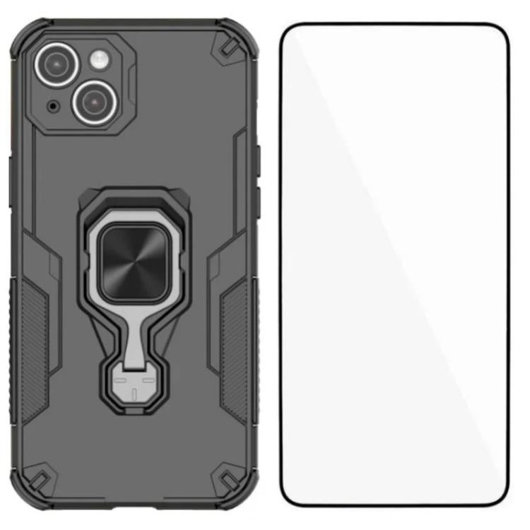 Custodia metallo con supporto e vetro per iPhone 15 Pro Max