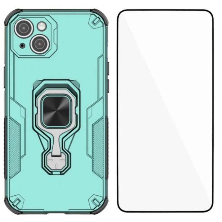 Custodia metallo con supporto e vetro per iPhone 15 Pro Max