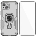 Custodia metallo con supporto e vetro per iPhone 15 Pro Max
