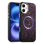 Custodia magnetica antiurto glitterata per iPhone