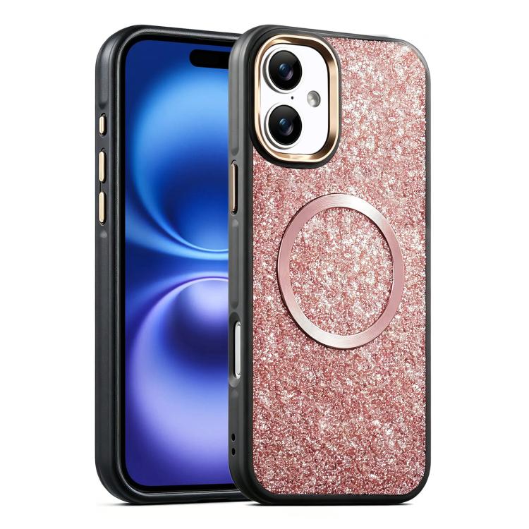 Custodia magnetica antiurto glitterata per iPhone