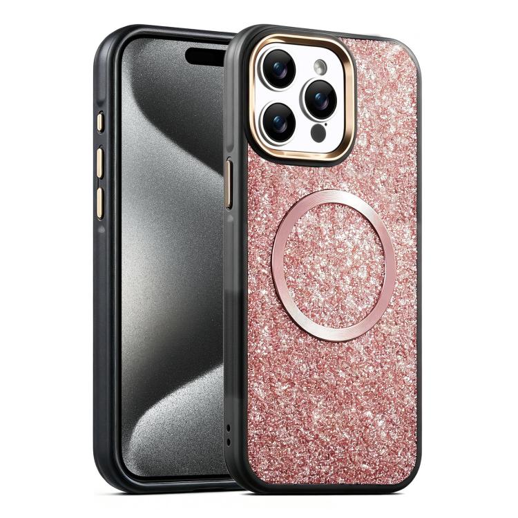 Custodia magnetica antiurto glitterata per iPhone