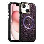 Custodia magnetica antiurto glitterata per iPhone