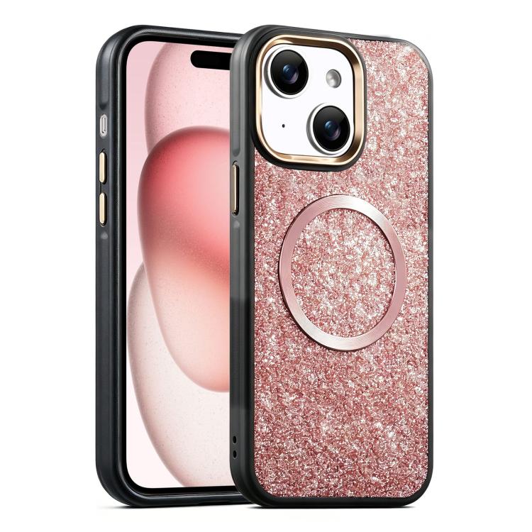 Custodia magnetica antiurto glitterata per iPhone