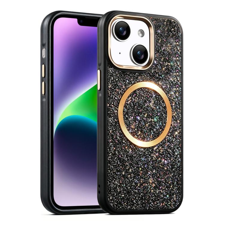 Custodia magnetica antiurto glitterata per iPhone