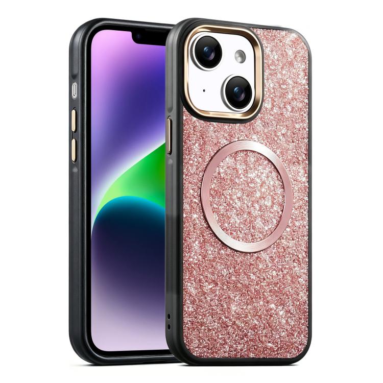 Custodia magnetica antiurto glitterata per iPhone