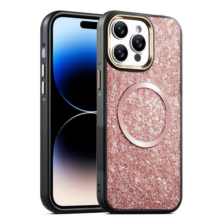 Custodia magnetica antiurto glitterata per iPhone