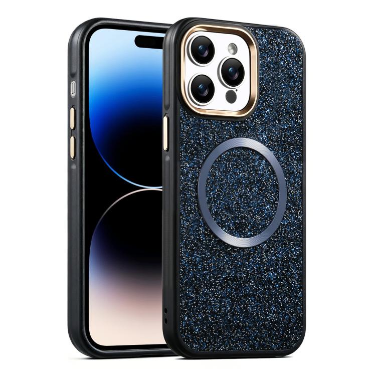 Custodia magnetica antiurto glitterata per iPhone 14 Pro Max