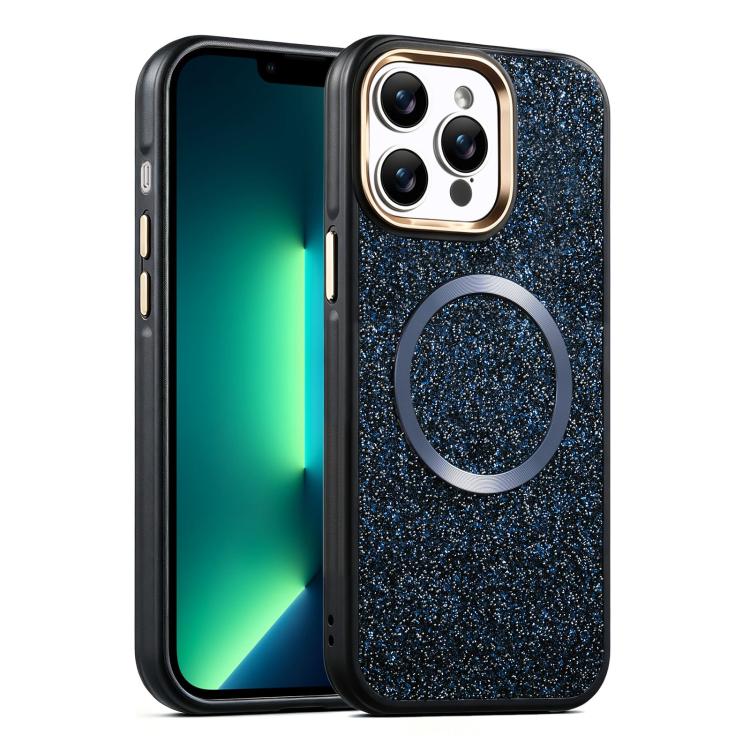 Custodia magnetica antiurto glitterata per iPhone 14 Pro Max