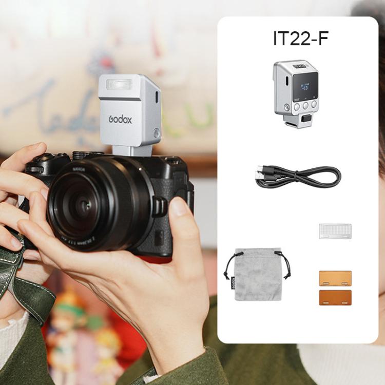 Flash per fotocamera Godox iT22 TTL Mini iFlash, iT22 C For Canon, iT22 N For Nikon, iT22 S For Sony, iT22 F For FUJIFILM, iT22 O For Olympus / Panasonic
