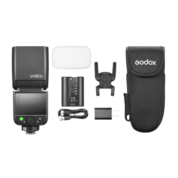 Flash per fotocamera Godox V480 TTL con batteria agli ioni di litio e testa rotonda., For Canon, For Nikon, For Sony, For FUJIFILM, For Olympus