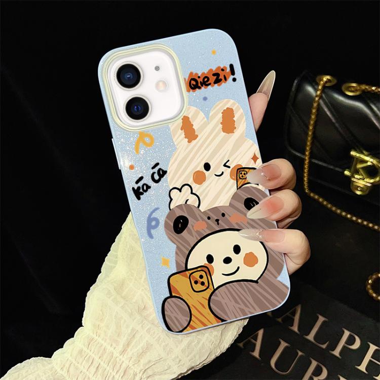 Custodia ibrida PC e TPU con glitter per iPhone 13 Pro Max