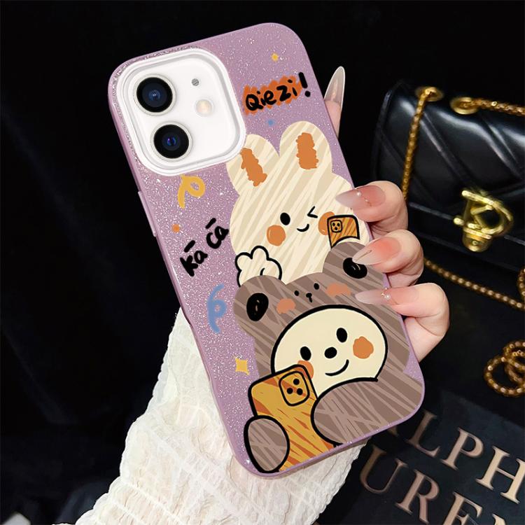 Custodia ibrida PC e TPU con glitter per iPhone 13 Pro Max