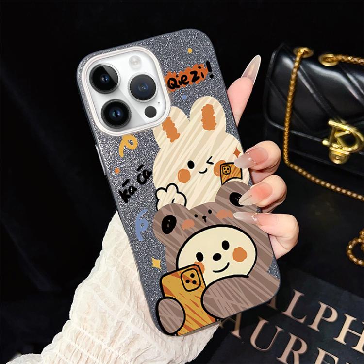 Custodia ibrida PC e TPU con glitter per iPhone 13 Pro Max