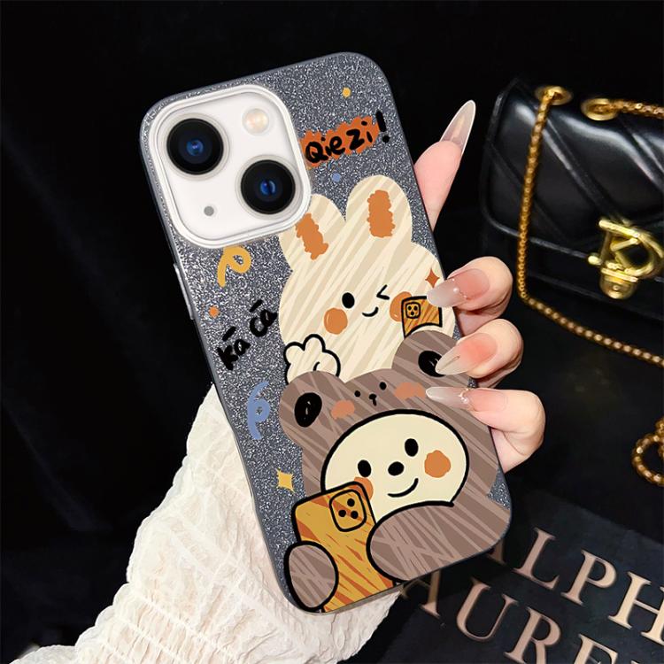 Custodia ibrida PC e TPU con glitter per iPhone 13 Pro Max