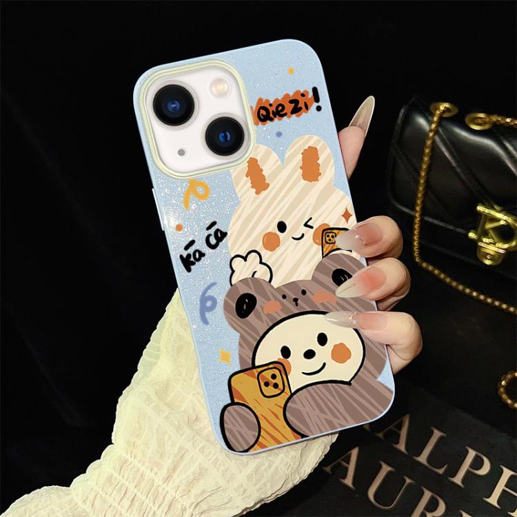 Custodia ibrida PC e TPU con glitter per iPhone 13 Pro Max