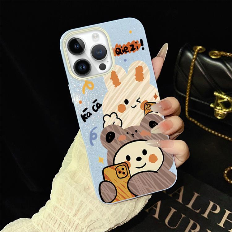 Custodia ibrida PC e TPU con glitter per iPhone 13 Pro Max