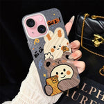Custodia ibrida PC e TPU con glitter per iPhone 15 e 16