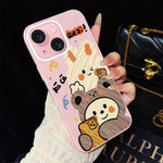 Custodia ibrida PC e TPU con glitter per iPhone 15 e 16