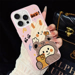 Custodia ibrida PC e TPU con glitter per iPhone 15 e 16