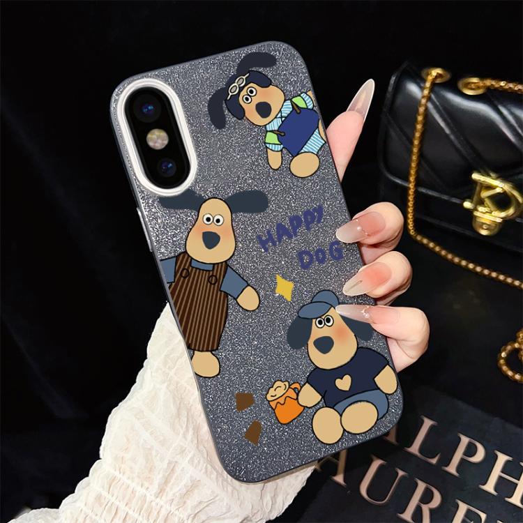 Custodia ibrida PC TPU con glitter per iPhone 11 Pro Max