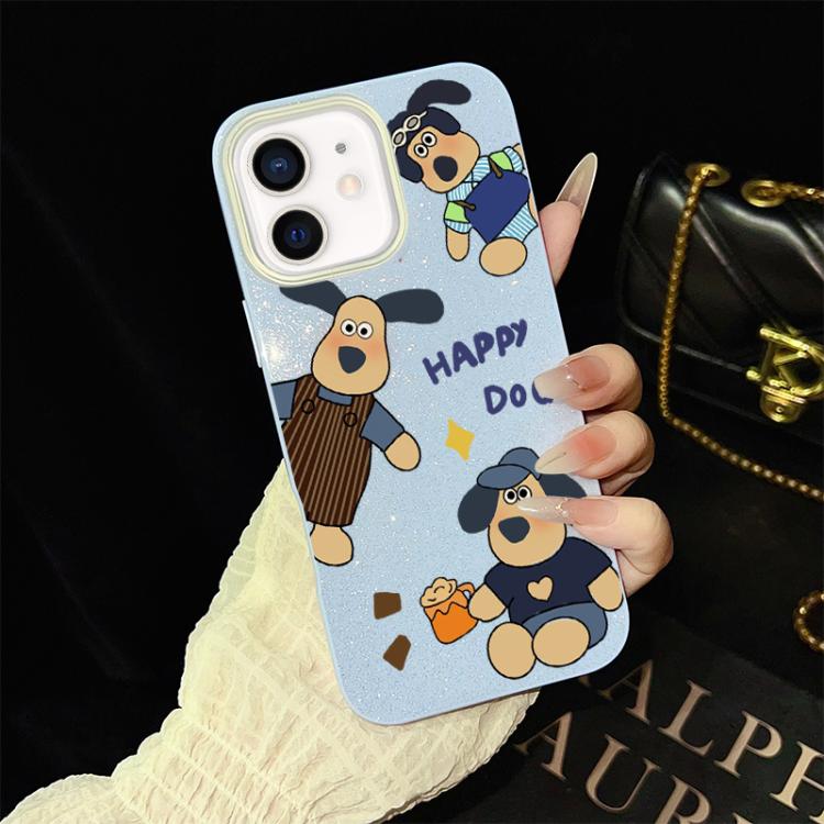Custodia ibrida PC TPU con glitter per iPhone 11 Pro Max