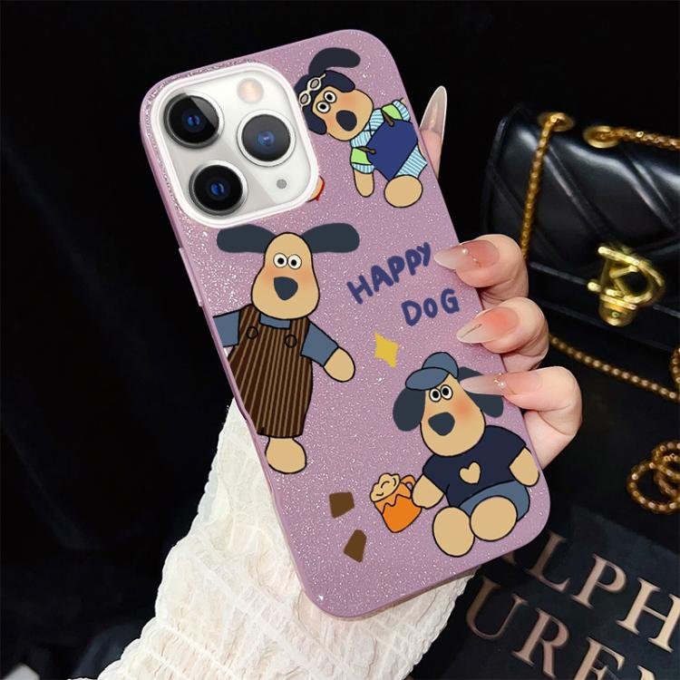 Custodia ibrida PC TPU con glitter per iPhone 11 Pro Max