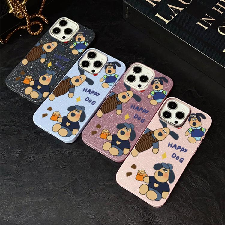 Custodia ibrida PC e TPU con glitter per iPhone 8 Plus 7 Plus