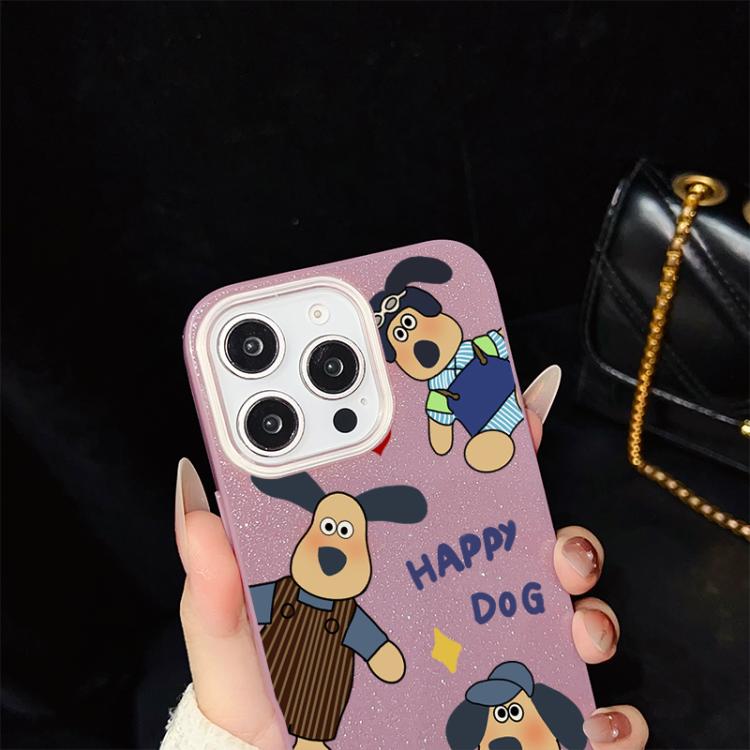 Custodia ibrida PC e TPU con glitter per iPhone 8 Plus 7 Plus