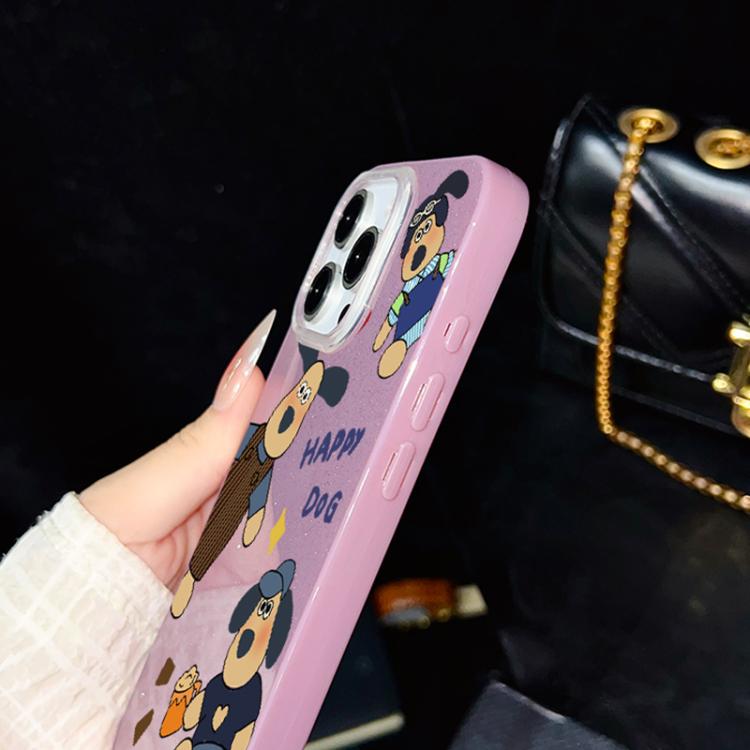 Custodia ibrida PC e TPU con glitter per iPhone 8 Plus 7 Plus