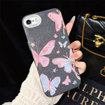 Custodia ibrida PC e TPU con farfalle per iPhone 6 Plus