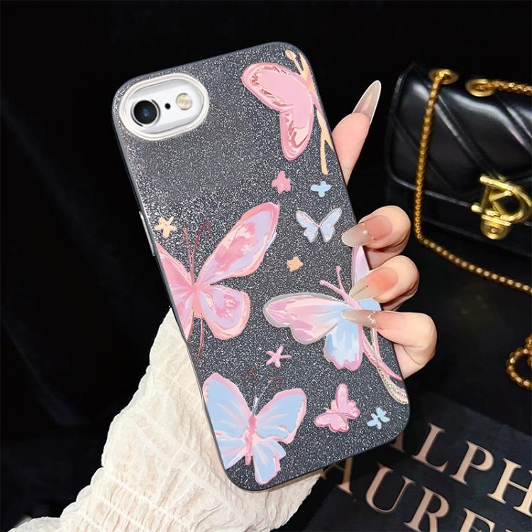 Custodia ibrida PC e TPU con farfalle per iPhone 6 Plus