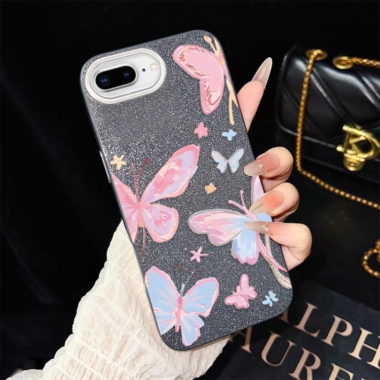 Custodia ibrida PC e TPU con farfalle per iPhone 6 Plus