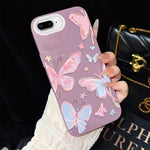 Custodia ibrida PC e TPU con farfalle per iPhone 6 Plus