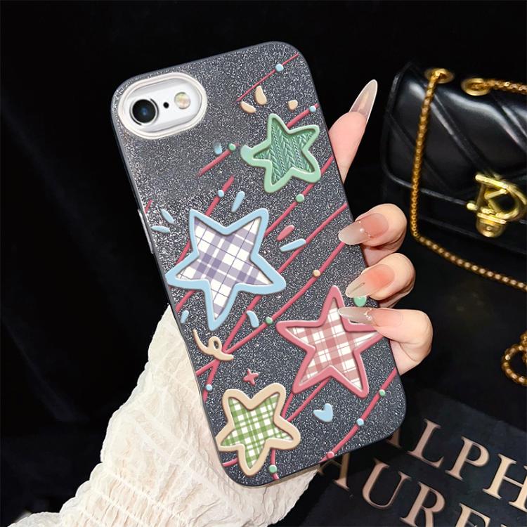 Custodia ibrida PC TPU glitter per iPhone 6 e 6s