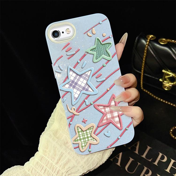 Custodia ibrida PC TPU glitter per iPhone 6 e 6s
