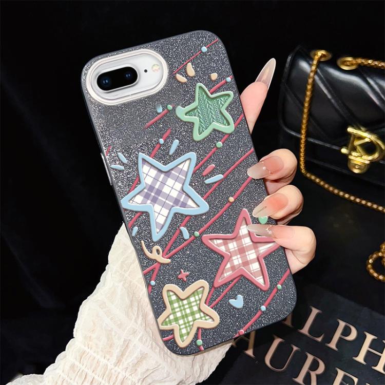 Custodia ibrida PC TPU glitter per iPhone 6 e 6s