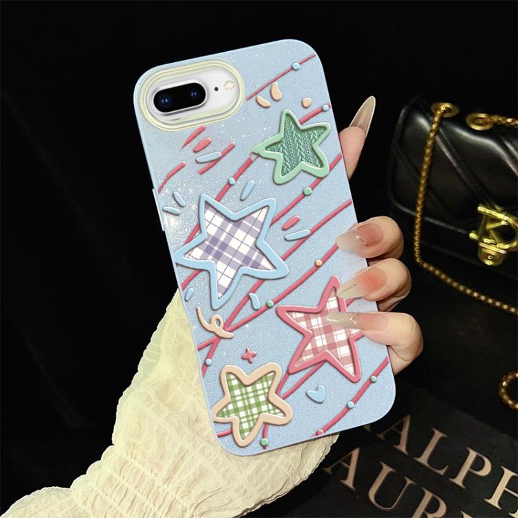 Custodia ibrida PC TPU glitter per iPhone 6 e 6s