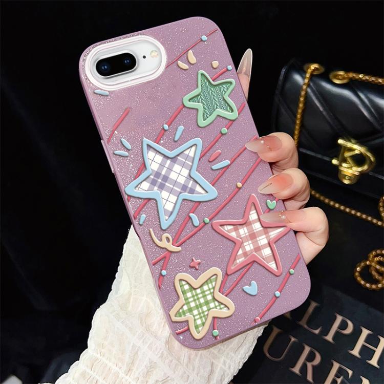 Custodia ibrida PC TPU glitter per iPhone 6 e 6s