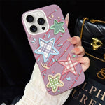 Custodia ibrida PC TPU con glitter per iPhone 15 e 16