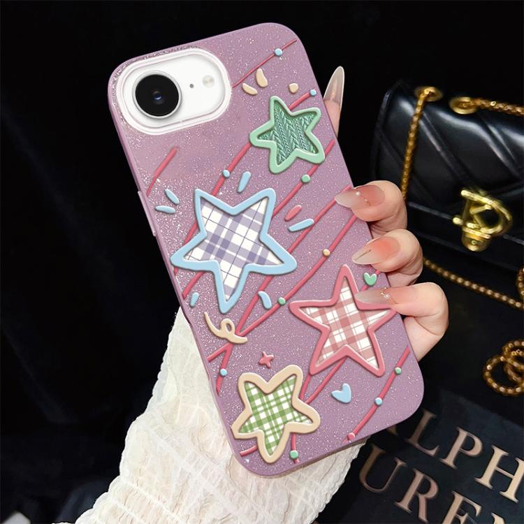 Custodia ibrida PC TPU con glitter per iPhone 17e e 16e