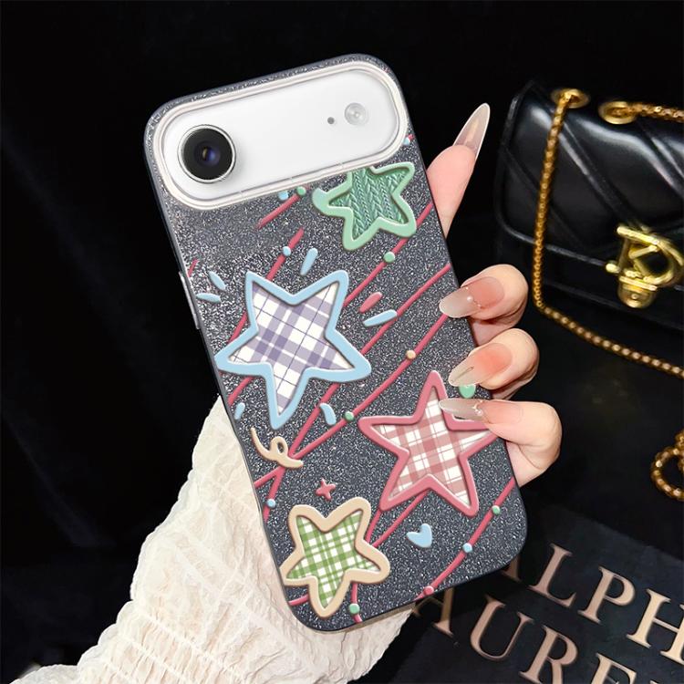 Custodia ibrida PC TPU con glitter per iPhone 17e e 16e