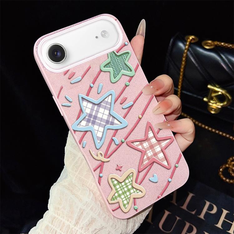 Custodia ibrida PC TPU con glitter per iPhone 17e e 16e