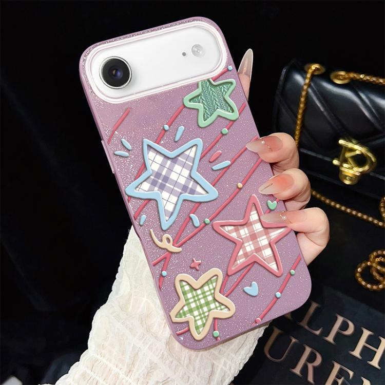 Custodia ibrida PC TPU con glitter per iPhone 17e e 16e