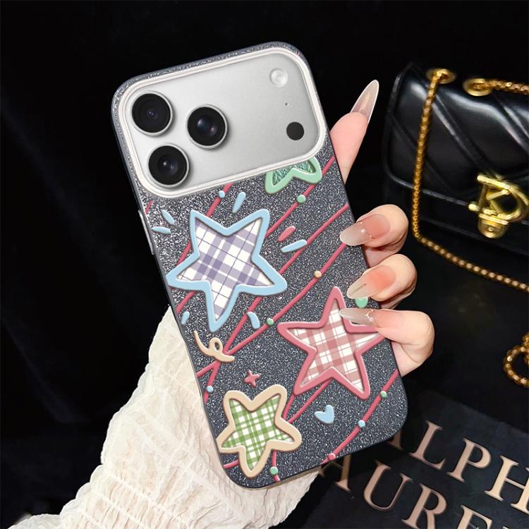 Custodia ibrida PC TPU con glitter per iPhone 17e e 16e