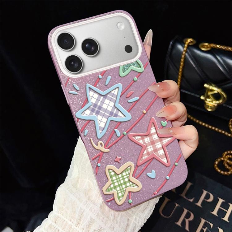 Custodia ibrida PC TPU con glitter per iPhone 17e e 16e