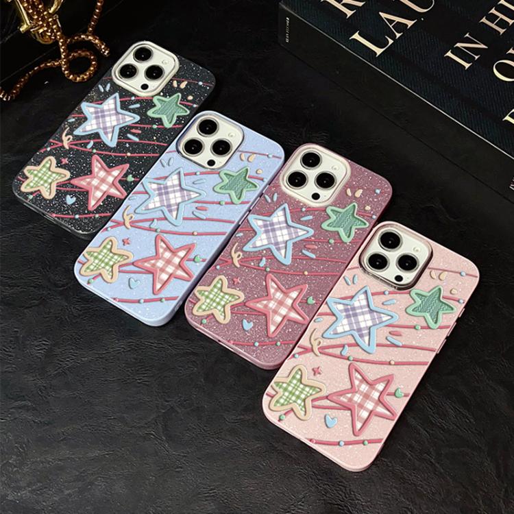 Custodia ibrida PC TPU glitter per iPhone 6 e 6s