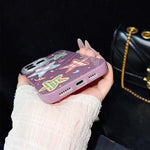 Custodia ibrida PC TPU con glitter per iPhone 15 e 16