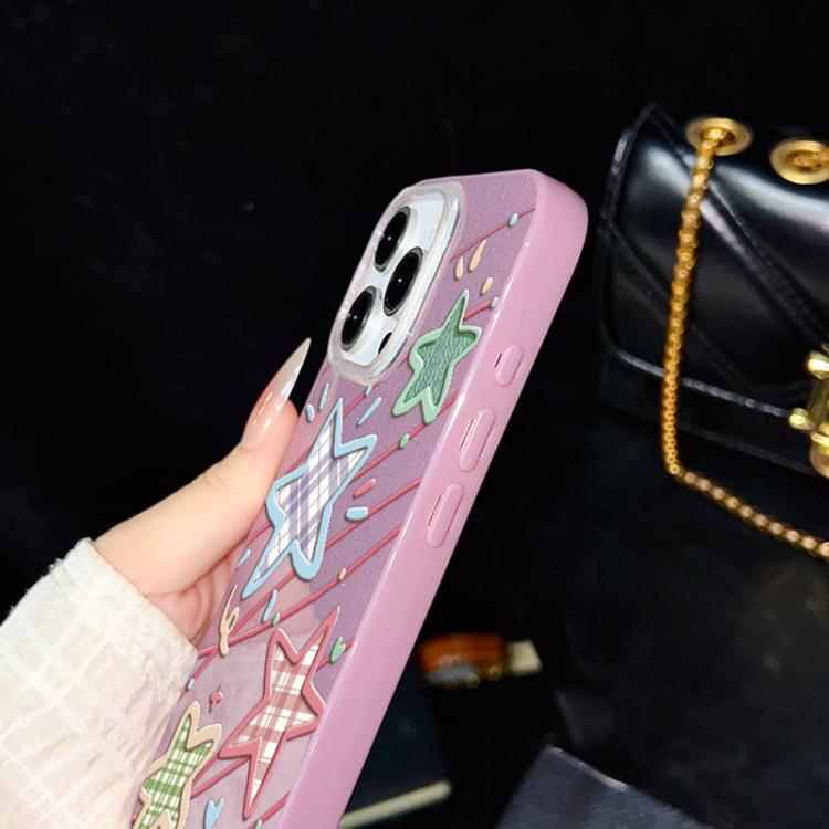 Custodia ibrida PC TPU con glitter per iPhone 15 e 16